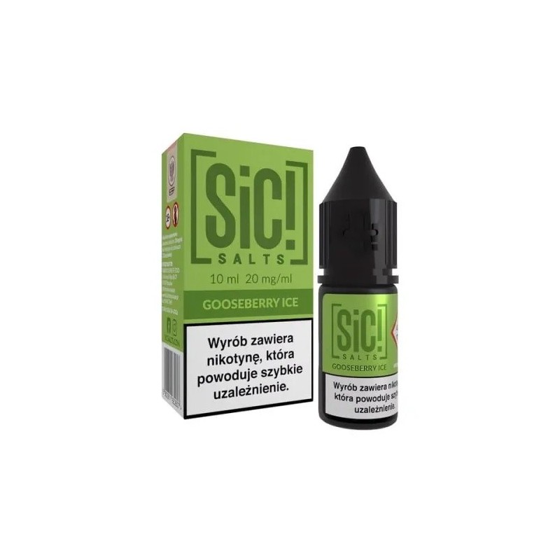 Liquid Sic Salts 10ml - Gooseberry Ice 20mg (A25) | Eliq Vapoteur