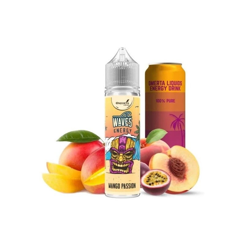Longfill Omerta 15/60ml - Waves Energy Mango Passionfruit | Eliq Vapoteur
