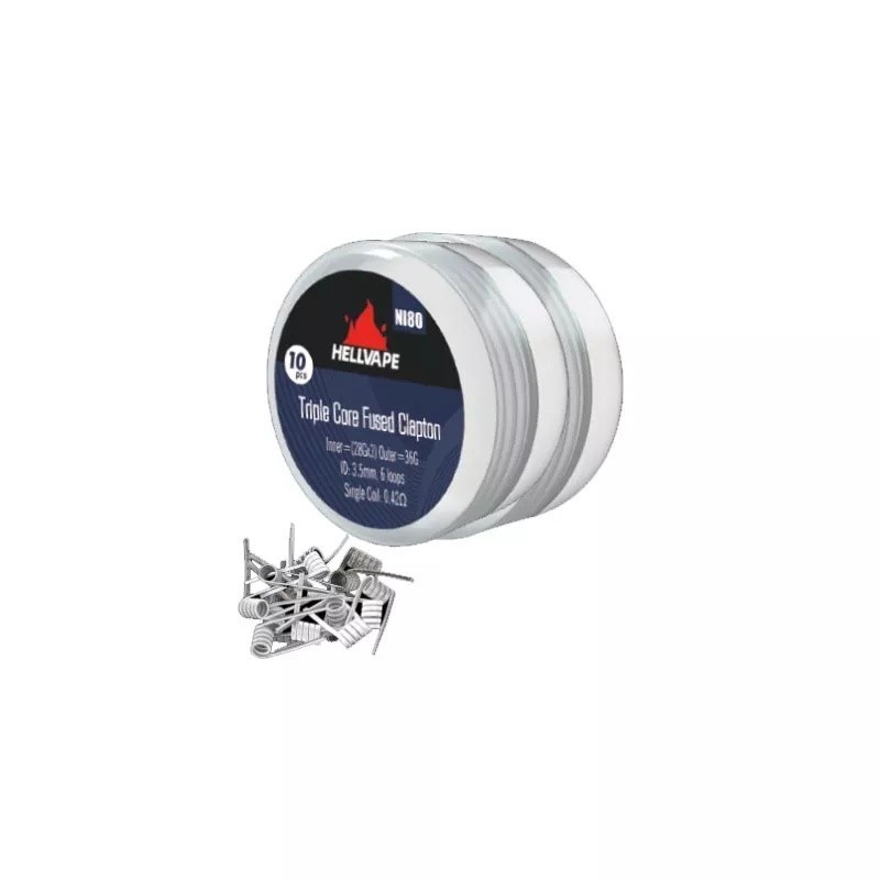 Hellvape - Ni80 Triple Core Fused Clapton 0.42 OHM | Eliq Vapoteur