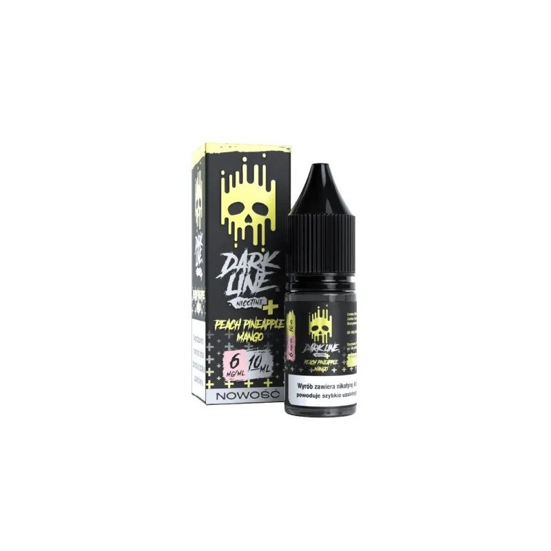 Liquid Dark Line Nicotine+ 10ml - Peach Pineapple Mango 6mg (A25) | Eliq Vapoteur