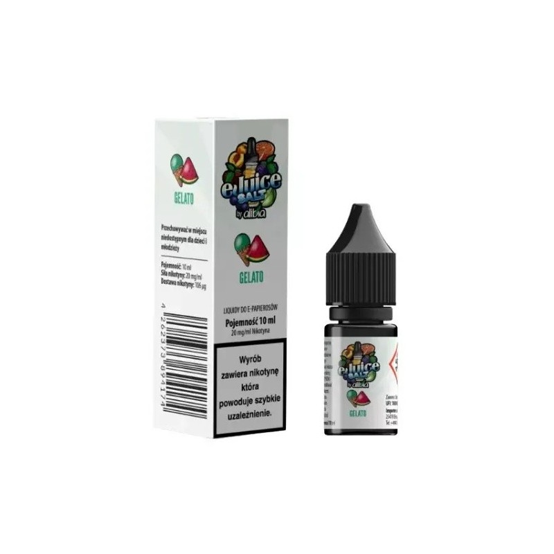 Liquid EJUICE Salt 20mg 10ml - Gelato | Eliq Vapoteur