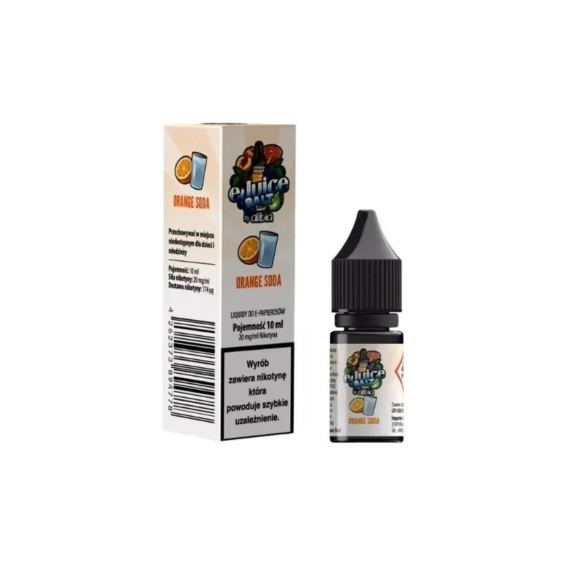 Liquid EJUICE Salt 20mg 10ml - Soda à l'orange | Eliq Vapoteur