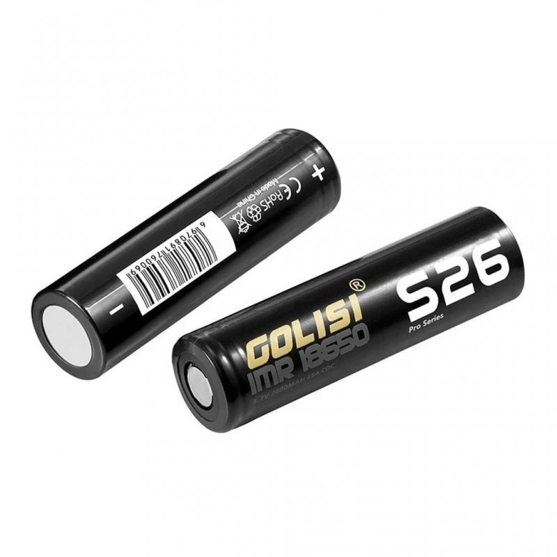 Golisi S26 Battery 18650 2600 mAh 3.6 V | Eliq Vapoteur