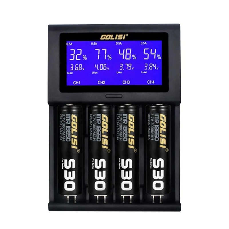 Chargeur - Golisi I4 avec écran LCD | EliqVapoteur