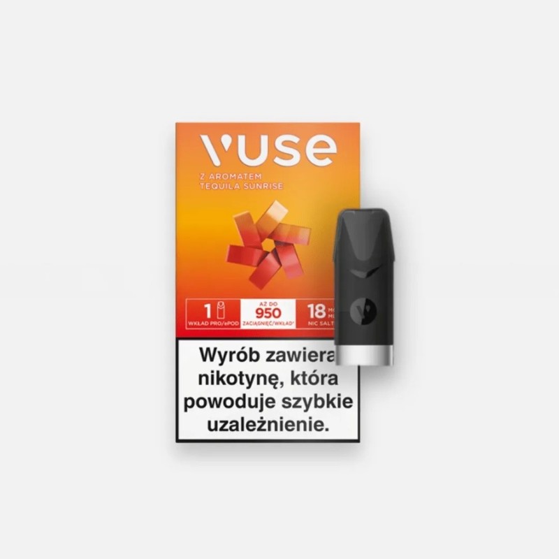 Wkłady do Vuse ePod - Tequila Sunrise 18mg (1 szt.) | Eliq Vapoteur