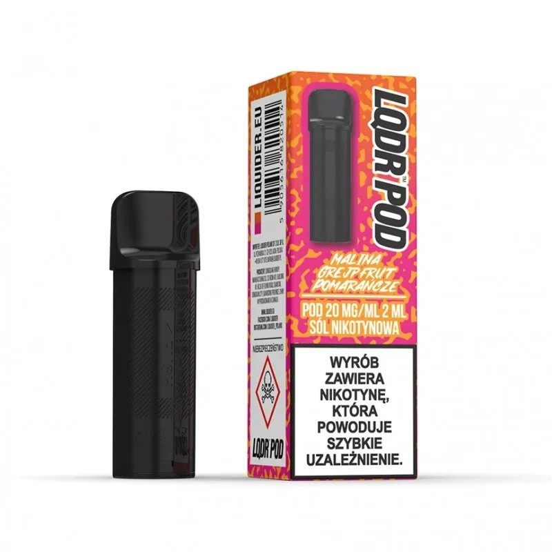 Cartouche LQDR Pod 2ml - Framboise Pamplemousse Orange | EliqVapoteur