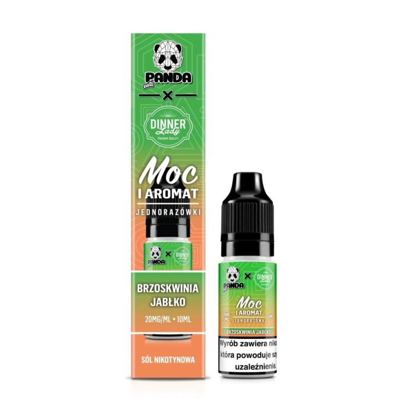Liquid Panda Eats x Dinner Lady Salt 10ml - Brzoskwinia Jabłko - 20mg | Eliq Vapoteur