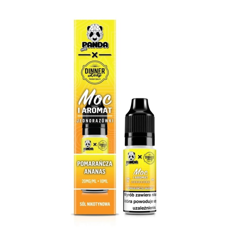 Liquid Panda Eats x Dinner Lady Salt 10ml - Pomarańcza Ananas - 20mg | Eliq Vapoteur