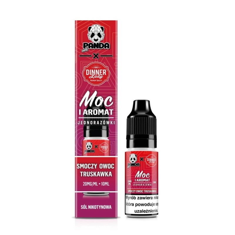 Liquid Panda Eats x Dinner Lady Salt 10ml - Dragon Fruit Strawberry - 20mg | Eliq Vapoteur