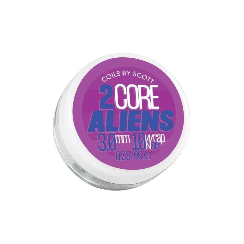 2-Core Boro Alien 0.33/0.66 OHM Ni80 Heater - Coils by Scott | Eliq Vapoteur