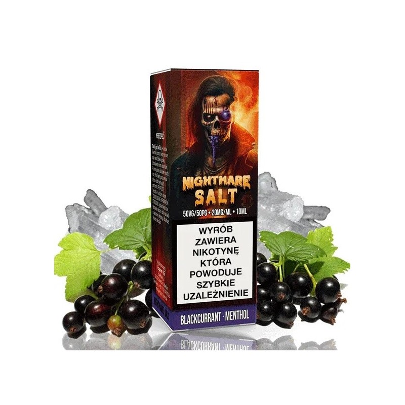 Liquid Nightmare Salt 10ml 20 mg - Cassis Menthol | Eliq Vapoteur