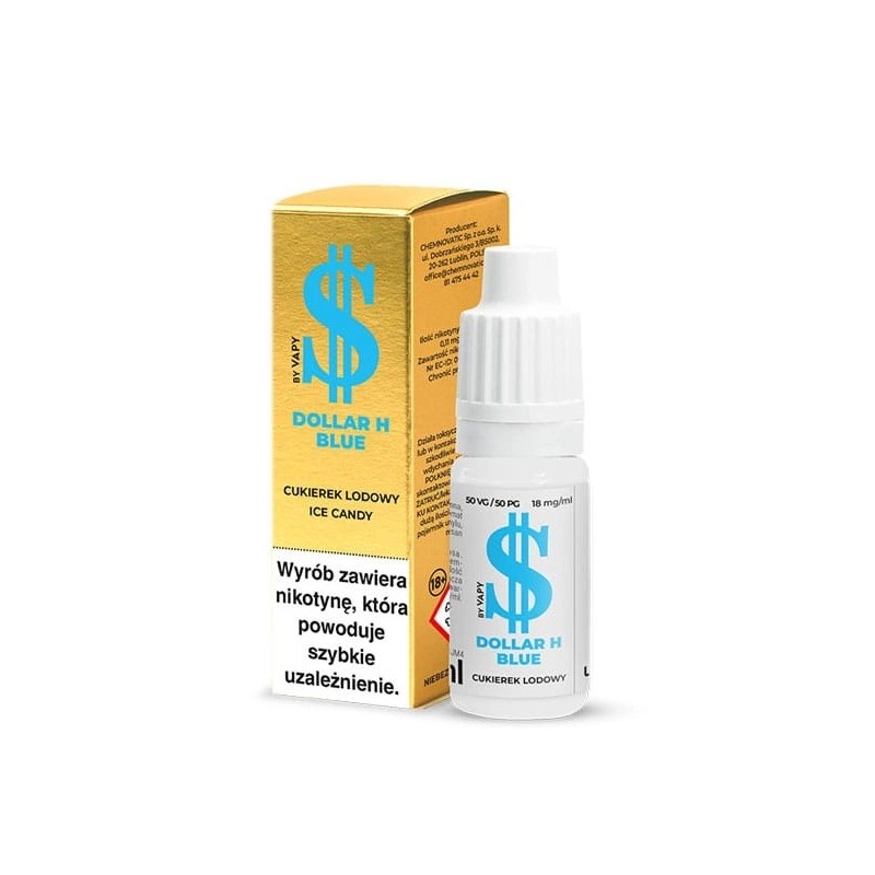 Liquid Dollar H 18 mg 10 ml - Bleu | Eliq Vapoteur