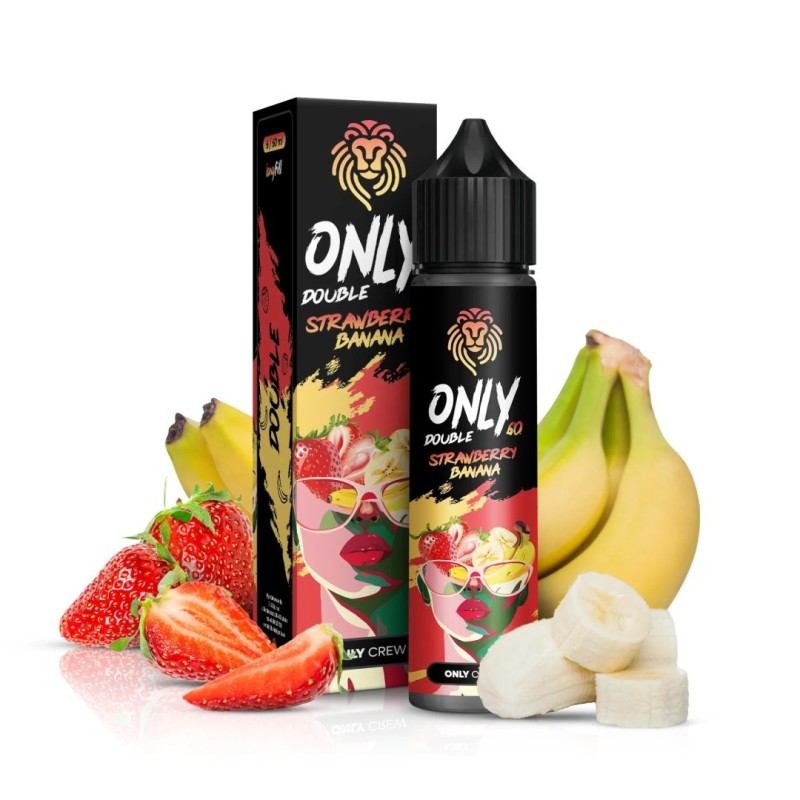 Longfill Only Double 6/60ml - Strawberry Banana (A25) | Eliq Vapoteur