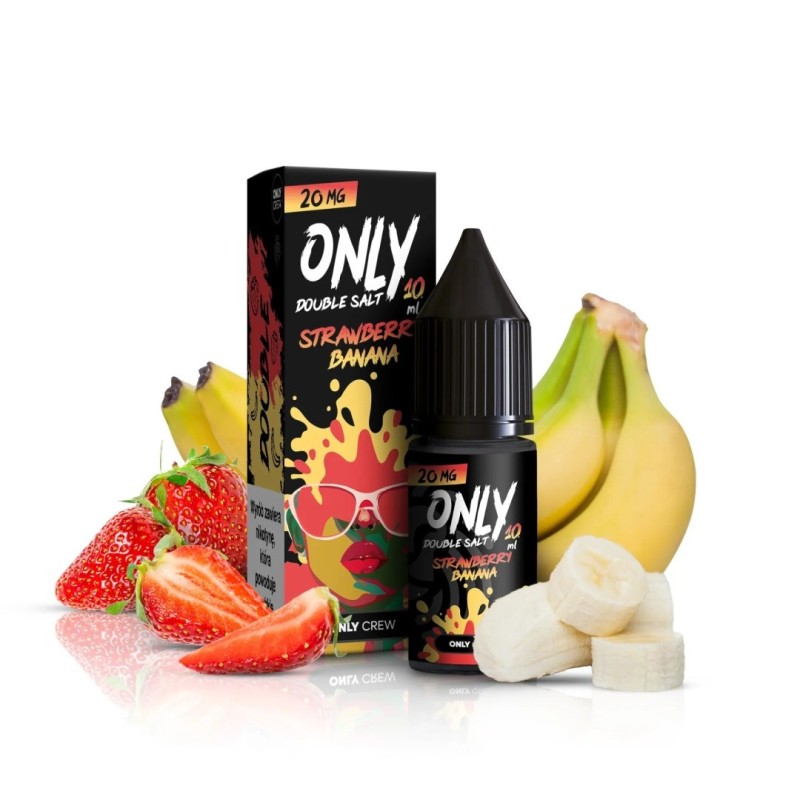 Liquid Only Double Salt 10ml - Strawberry Banana 20mg (A25) | Eliq Vapoteur