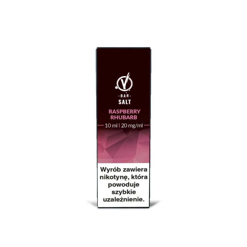 Liquid VBar Salt 10ml - Raspberry Rhubarb 20mg (A25) | Eliq Vapoteur