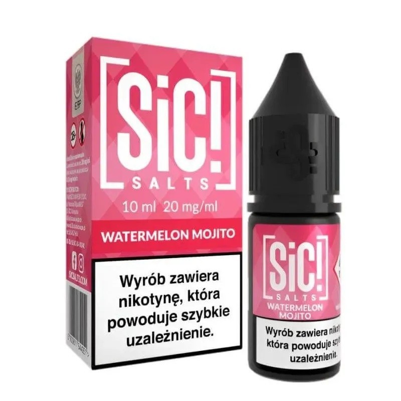 Liquid Sic Salts 10ml - Watermelon Mojito 20mg | Eliq Vapoteur