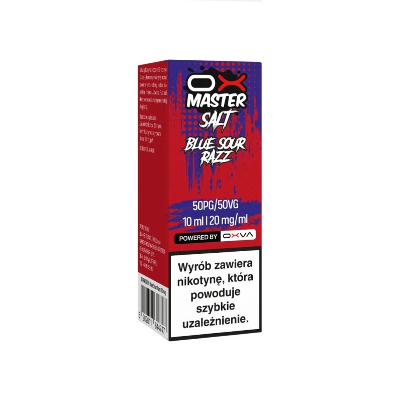 Liquid OXVA OX Master Salt - Blue Sour Razz 20mg (A25) | Eliq Vapoteur