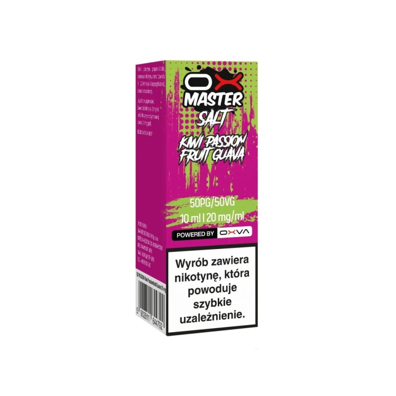 Liquid OXVA OX Master Salt - Kiwi Passion Fruit Guava 20mg (A25) | Eliq Vapoteur