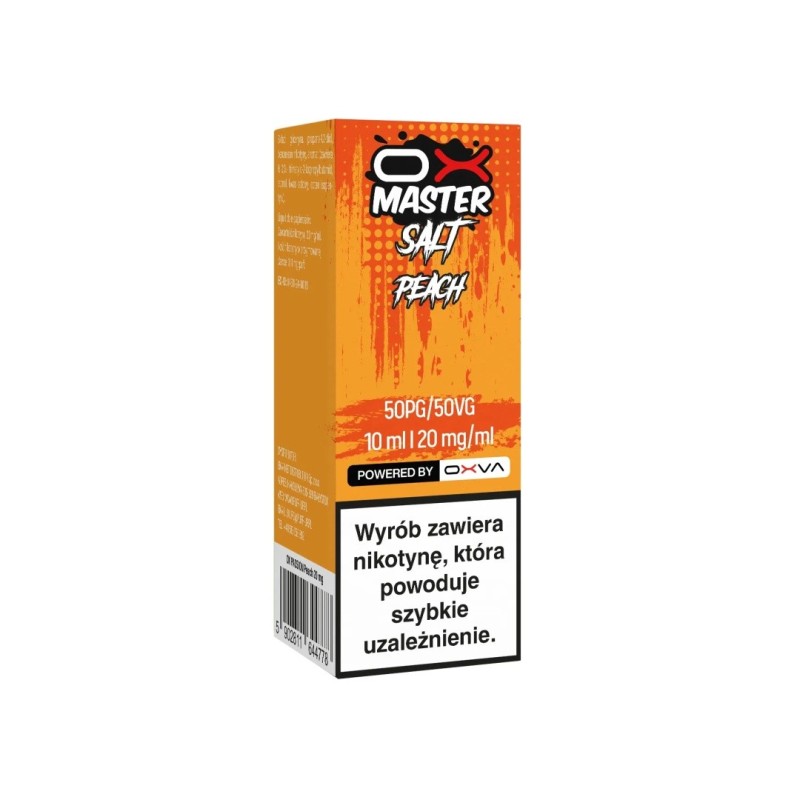 Liquid OXVA OX Master Salt - Peach 20mg (A25) | Eliq Vapoteur