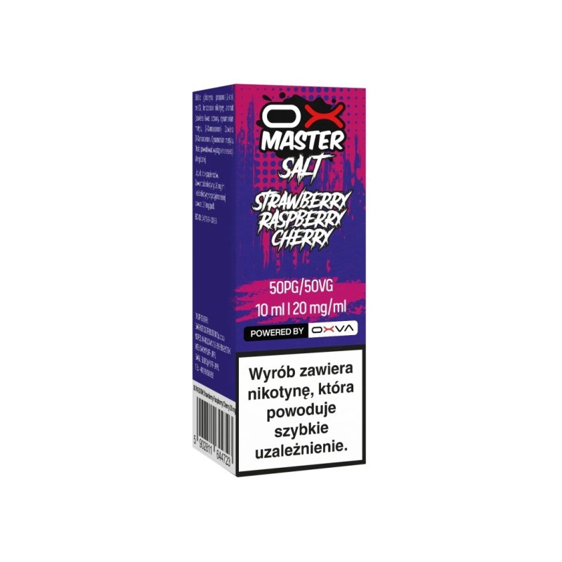 Liquid OXVA OX Master Salt - Strawberry Raspberry Cherry 20mg (A25) | Eliq Vapoteur