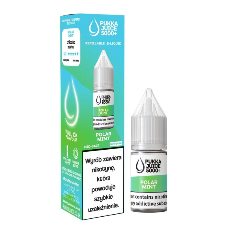 Liquid Pukka Juice Salt 5000 - Menthe Polaire 20mg | Eliq Vapoteur