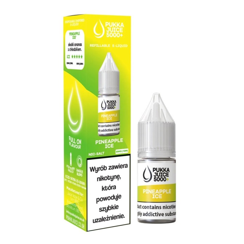 Liquid Pukka Juice Salt 5000 - Ananas Glacé 20mg | Eliq Vapoteur