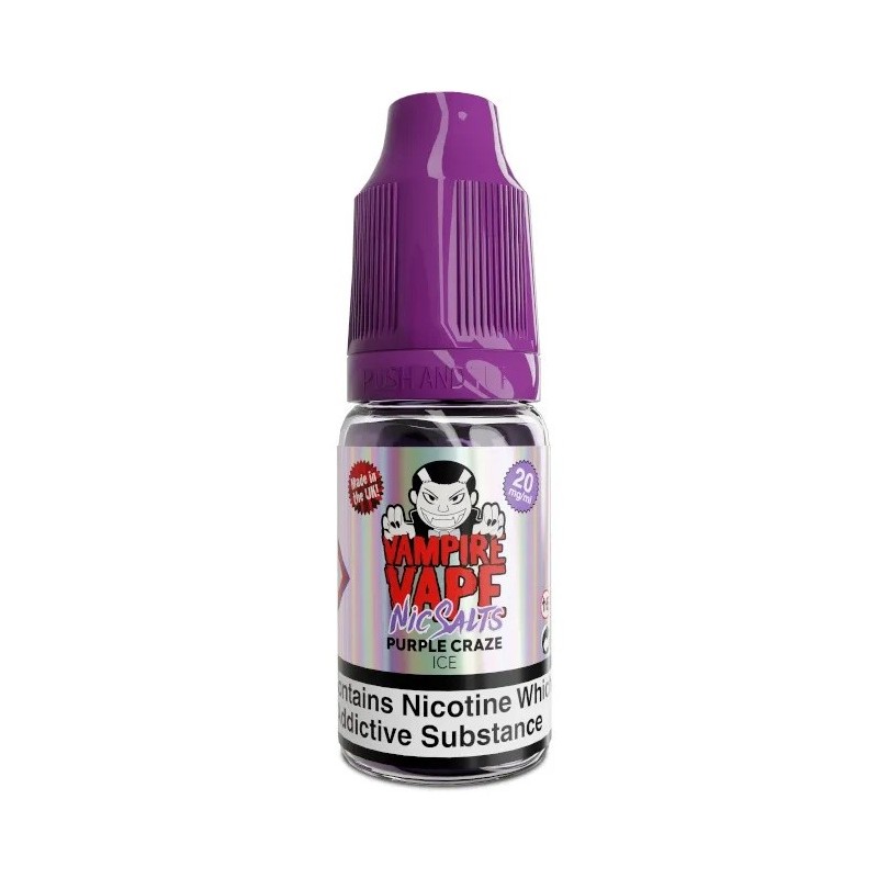 Liquid Vampire Vape Salt - Purple Craze Ice 20mg (A25) | Eliq Vapoteur