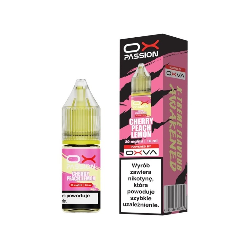 E-liquide OXVA OX Passion Salt - Cerise Pêche Citron 20mg | EliqVapoteur