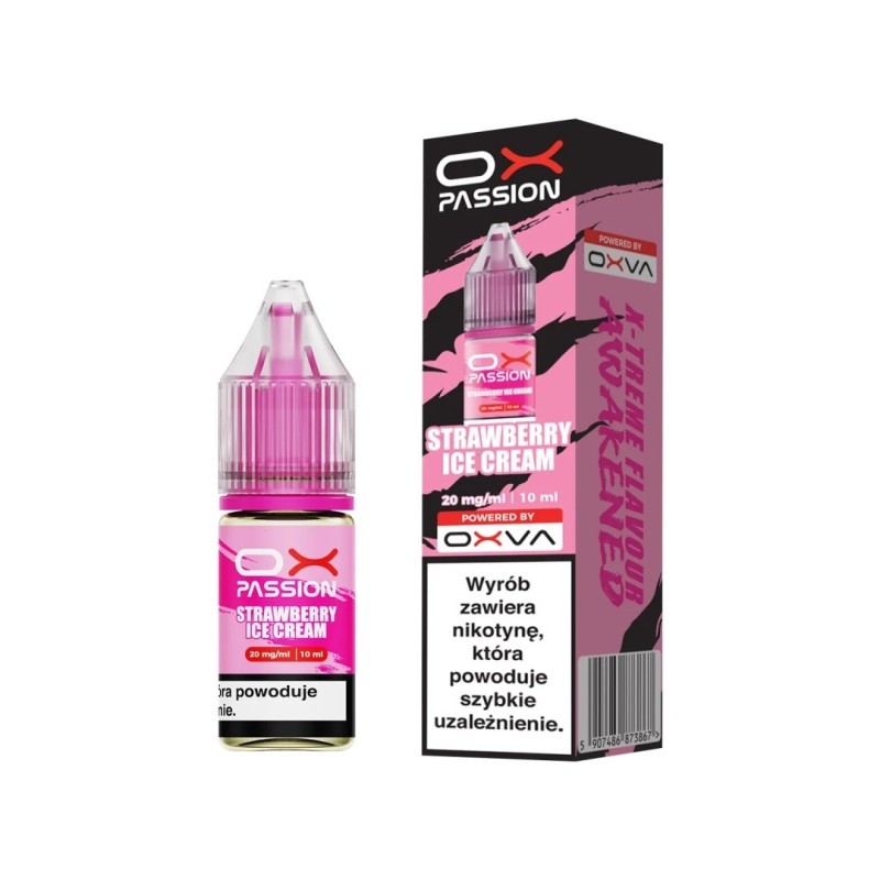 Liquid OXVA OX Passion Salt - Strawberry Ice Cream 20mg (A25) | Eliq Vapoteur