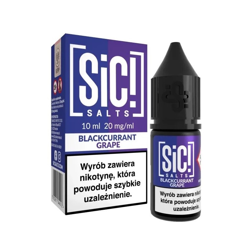 Liquid Sic Salts 10ml - Blackcurrant Grape 20mg (A25) | Eliq Vapoteur