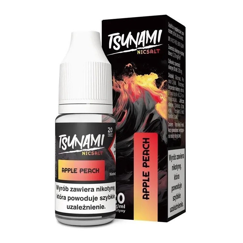 E-liquide Tsunami NicSalt - 10ml Pomme Pêche 20mg | EliqVapoteur