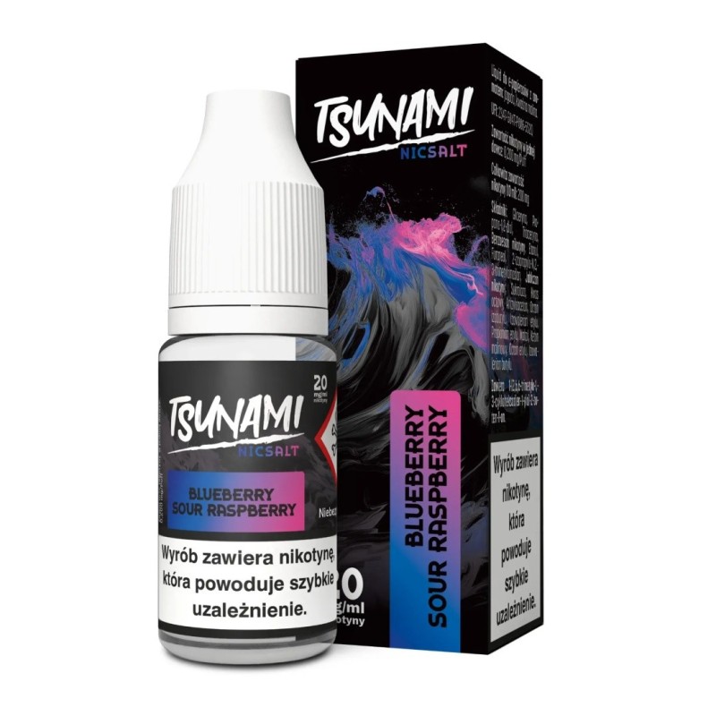 Liquid Tsunami NicSalt - 10ml Blueberry Sour Raspberry 20mg (A25) | Eliq Vapoteur