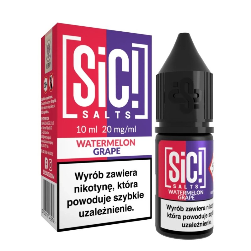 Liquid Sic Salts 10ml - Watermelon Grape 20mg (A25) | Eliq Vapoteur