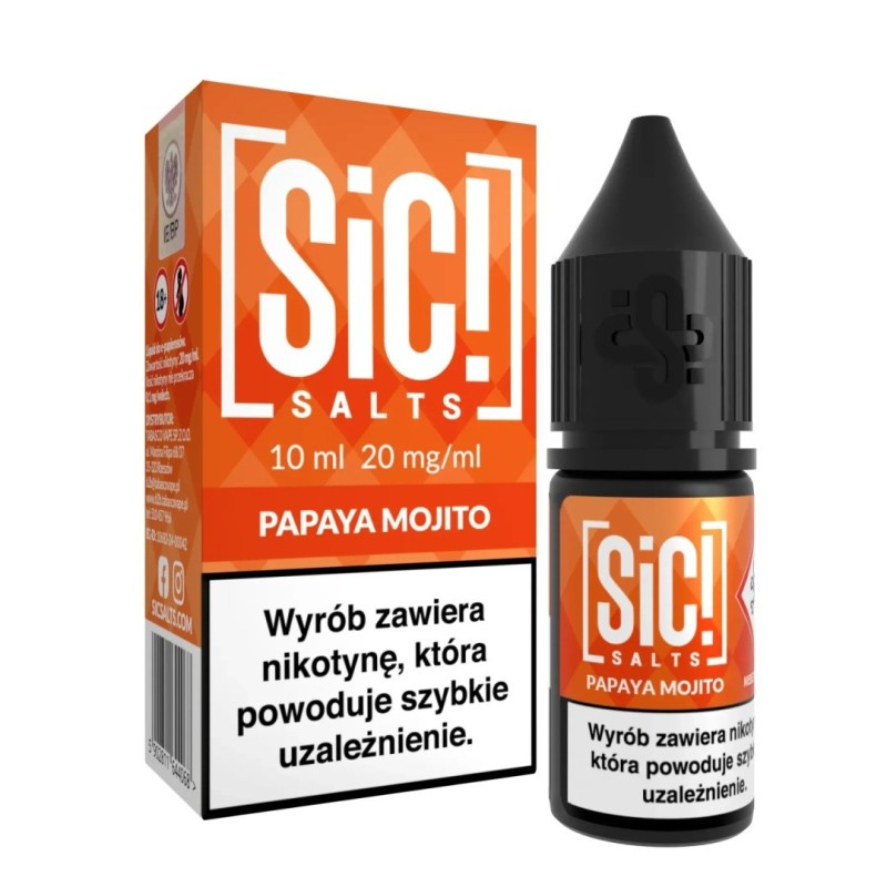 Liquid Sic Salts 10ml - Papaya Mojito 20mg (A25) | Eliq Vapoteur