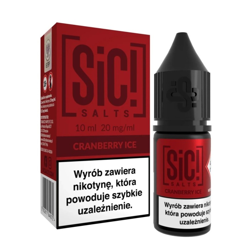 Liquid Sic Salts 10ml - Cranberry Ice 20mg (A25) | Eliq Vapoteur