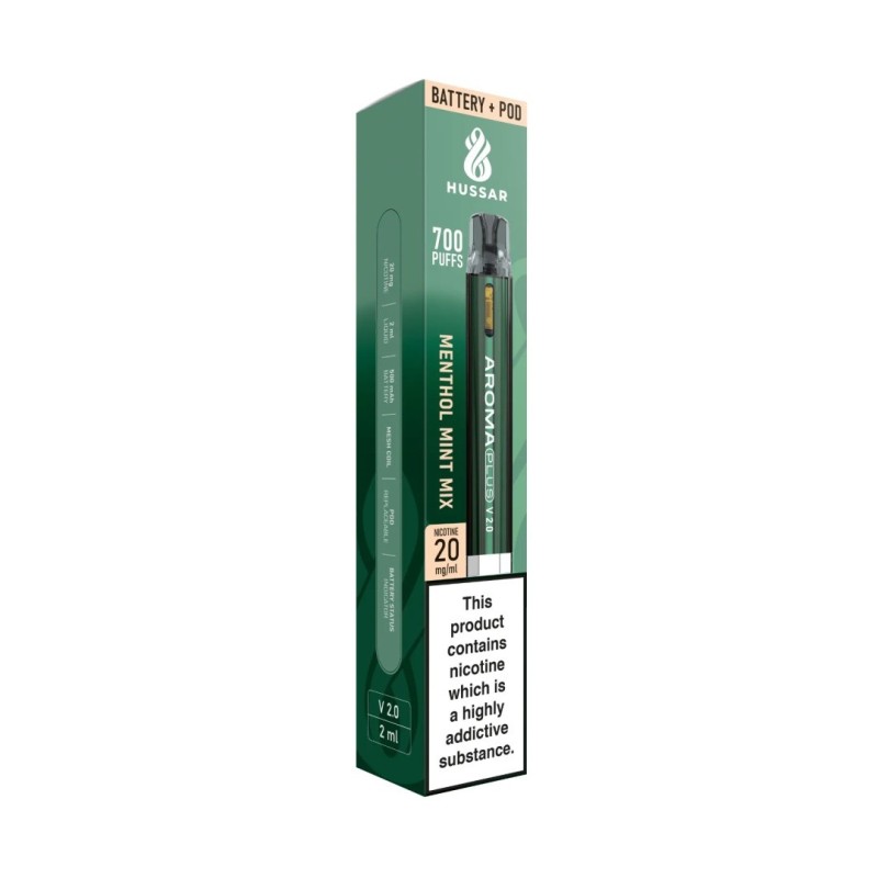 Hussar Aroma Plus Green Kit + Menthol Mint Mix 20mg (A25) | Eliq Vapoteur