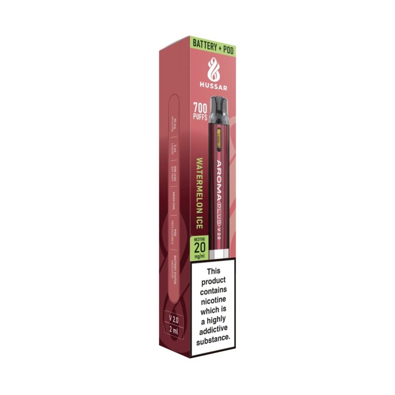 Hussar Aroma Plus Red Kit + Glace de Pastèque 20mg (A25) | Eliq Vapoteur