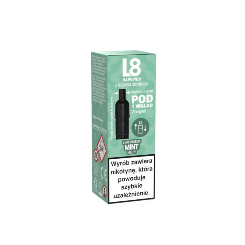 Wkład L8 Vape 800puff 20mg - Mint | Eliq Vapoteur