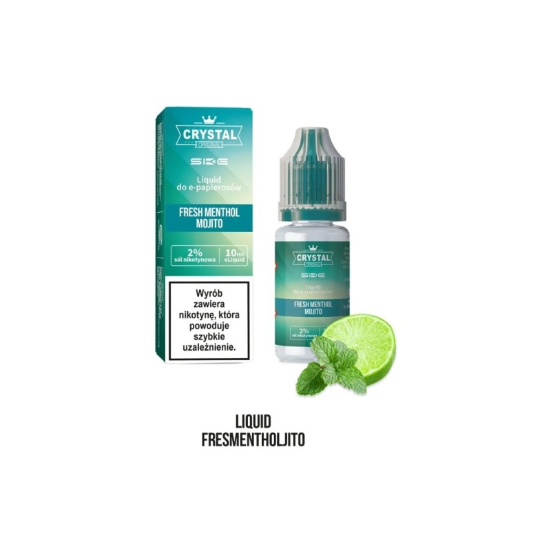 Liquid Crystal Salt - Fresh Menthol Mojito 20 mg 10 ml (A25) | Eliq Vapoteur