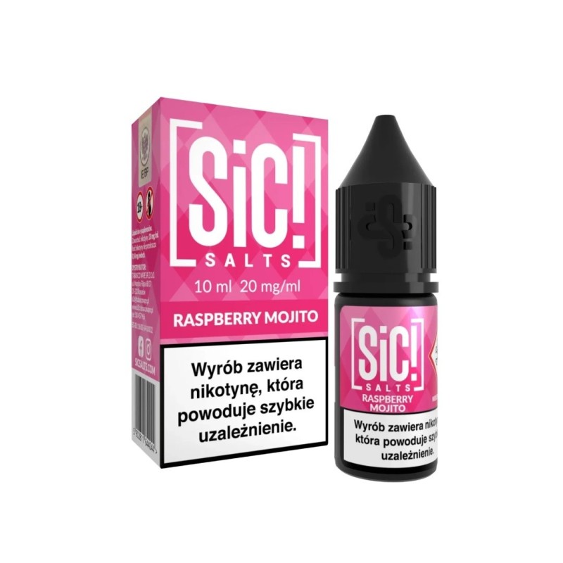 Liquid Sic Salts 10ml - Raspberry Mojito 20mg (A25) | Eliq Vapoteur