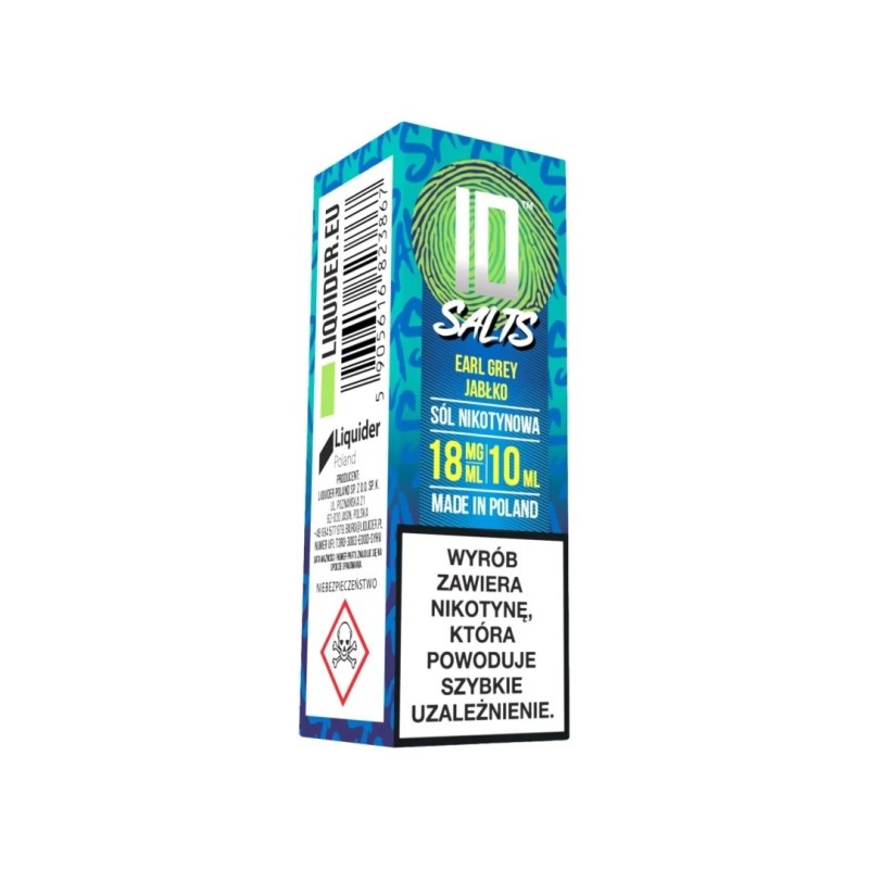 Liquid ID Salt - 10 ml Earl Grey Jabłko 18mg (A25) | Eliq Vapoteur