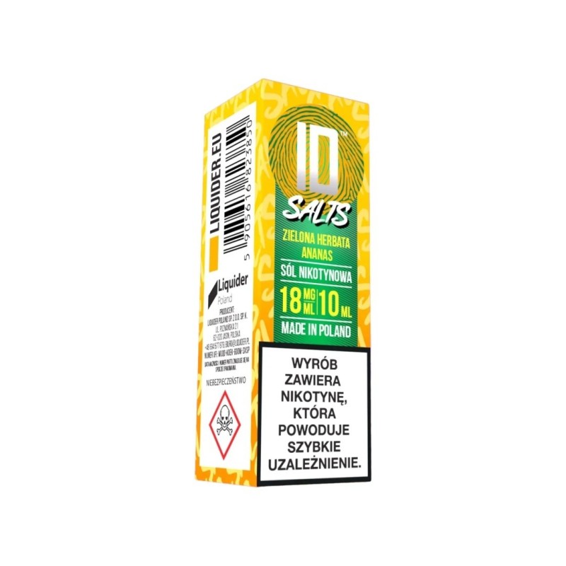Liquid ID Sel - 10 ml Thé Vert Ananas 18mg (A25) | Eliq Vapoteur