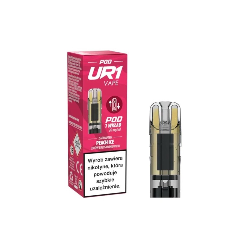 Wkład UR1 Vape 20mg - Pêche Glacée (A25) | Eliq Vapoteur