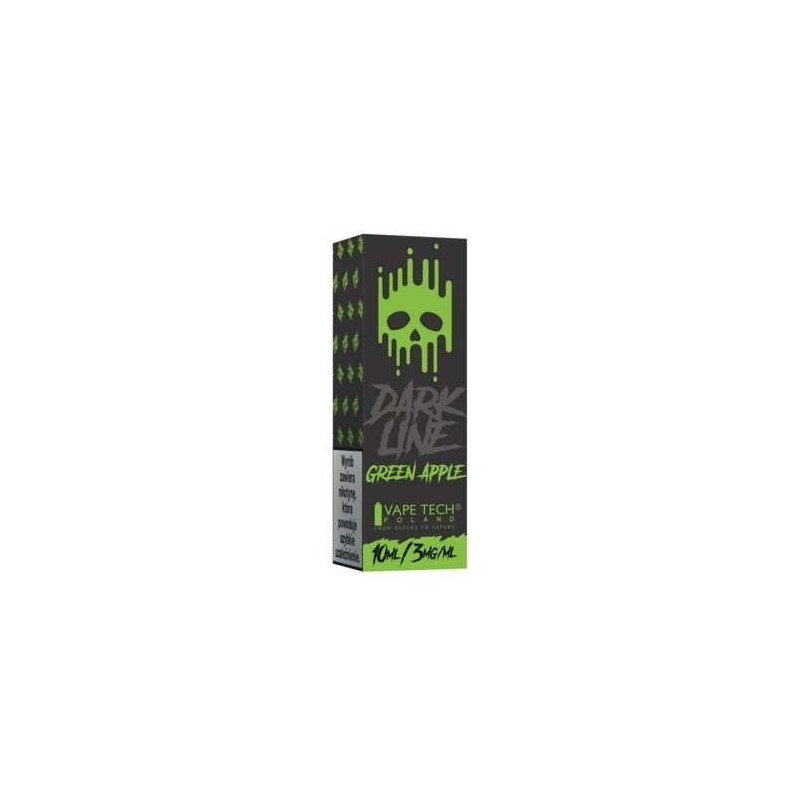 Liquid DARK LINE 10ml - Green Apple 3mg  (A25) | Eliq Vapoteur