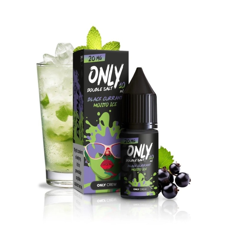 Liquid Only Double Salt 10ml - Black Currant Mojito Ice 20mg | Eliq Vapoteur