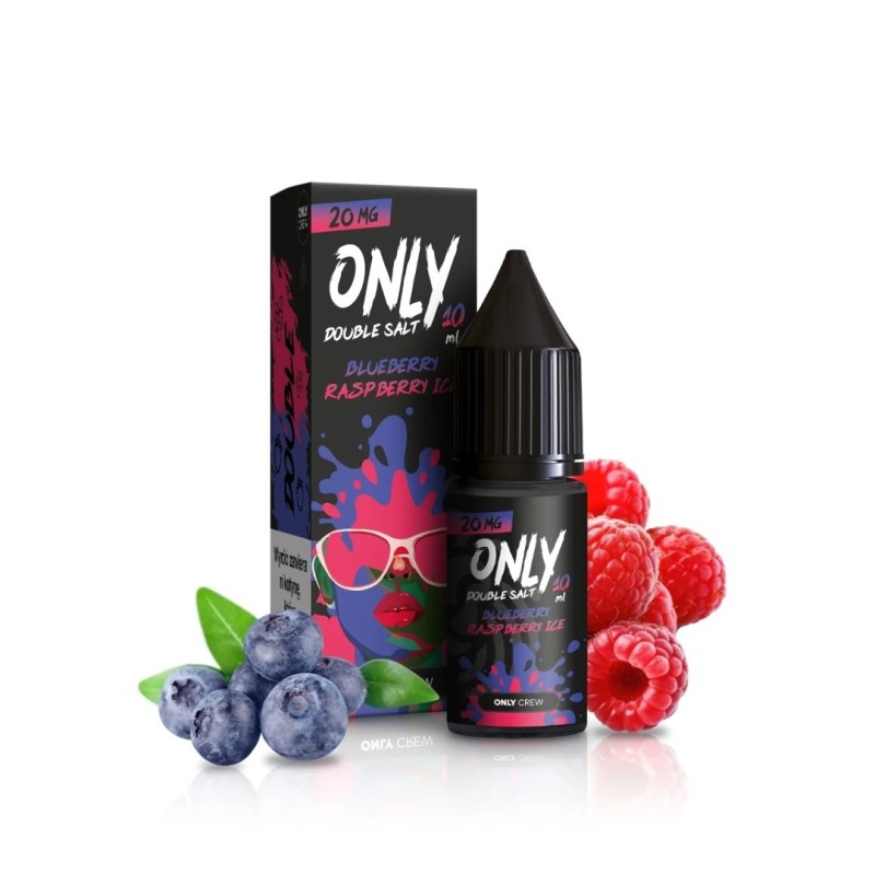 Liquid Only Double Salt 10ml - Blueberry Raspberry Ice 20mg | Eliq Vapoteur