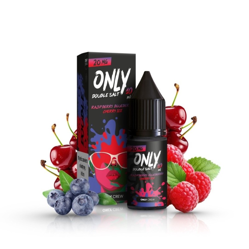 Liquid Only Double Salt 10ml - Raspberry Blueberry Cherry Ice 20mg | Eliq Vapoteur