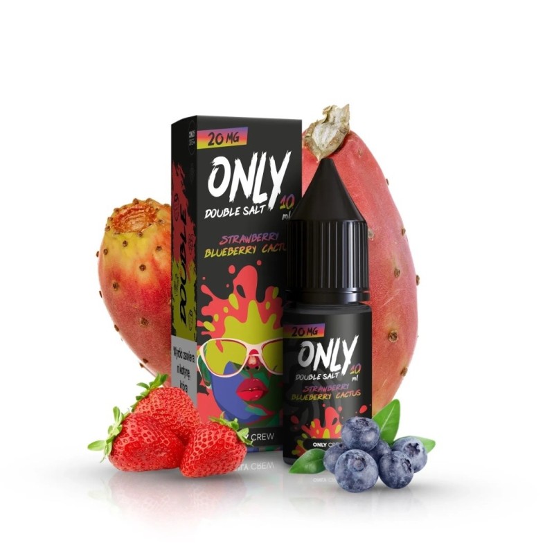 Liquid Only Double Salt 10ml - Strawberry Blueberry Cactus 20mg | Eliq Vapoteur