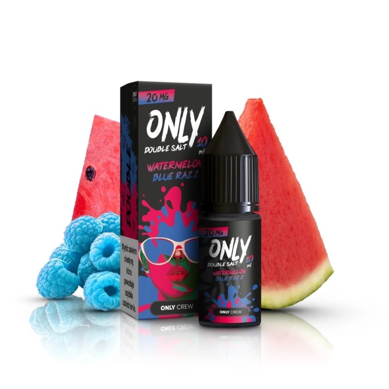 Liquid Only Double Salt 10ml - Watermelon Blue Razz 20mg | Eliq Vapoteur