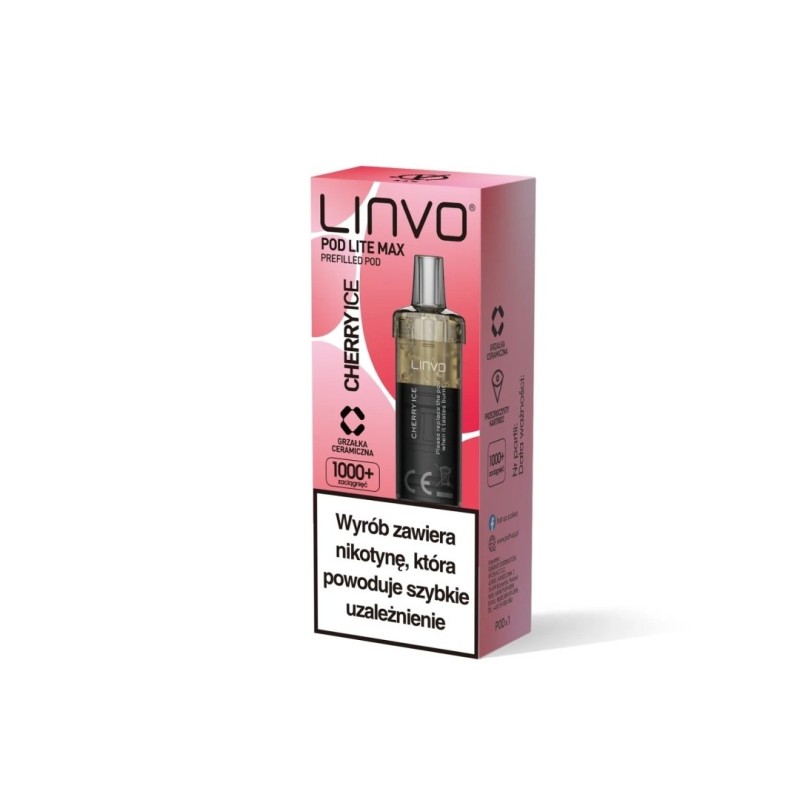 Wkład Vbar Linvo Pod Lite MAX - Cherry Ice 20mg (A25) | Eliq Vapoteur
